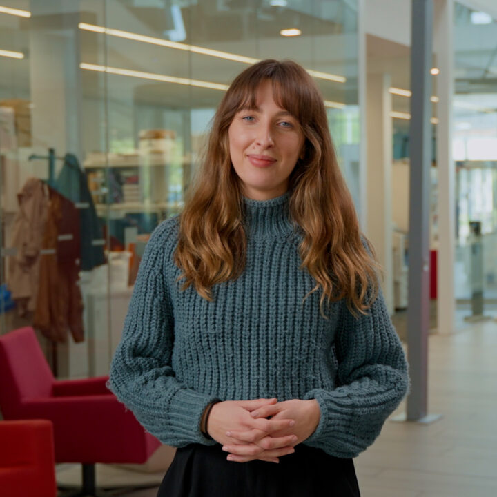 Dr Kamila Bigos in the Oglesby Cancer Research Building