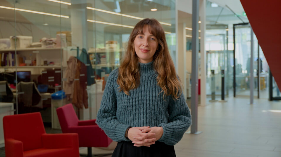 Dr Kamila Bigos in the Oglesby Cancer Research Building