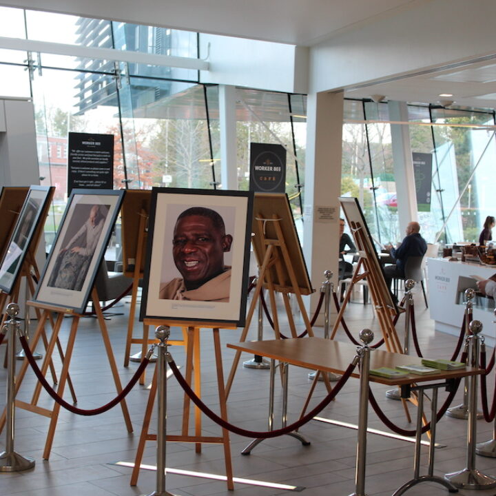 The Prostate Gap photography exhibition in the OCRB foyer