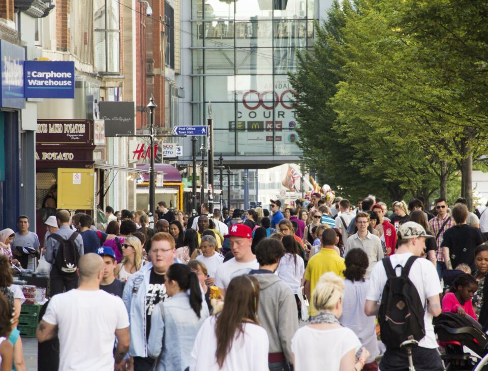 People shopping on Market Street