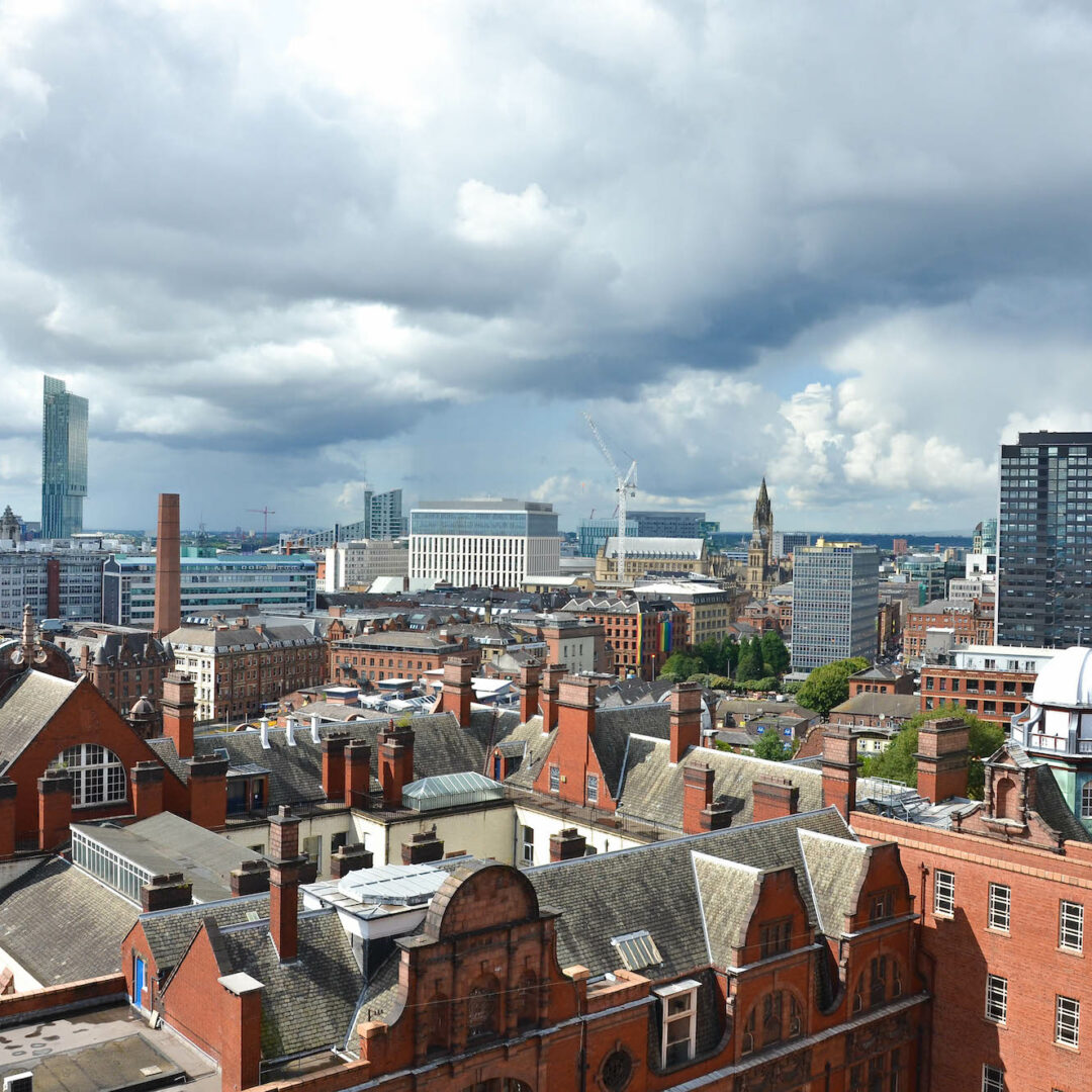 Manchester skyline from Sackville St building