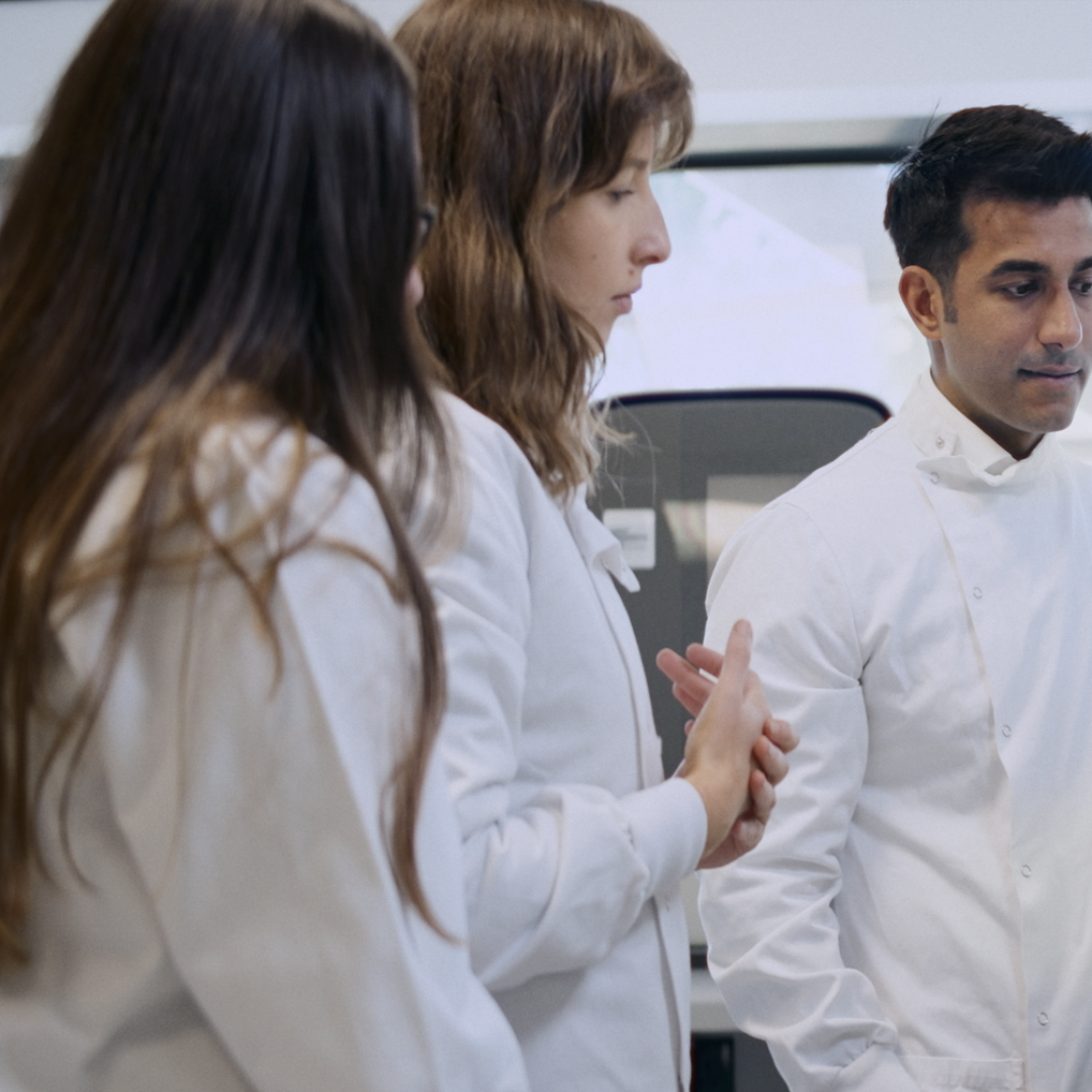 Clinical Research Training Fellows working in the lab